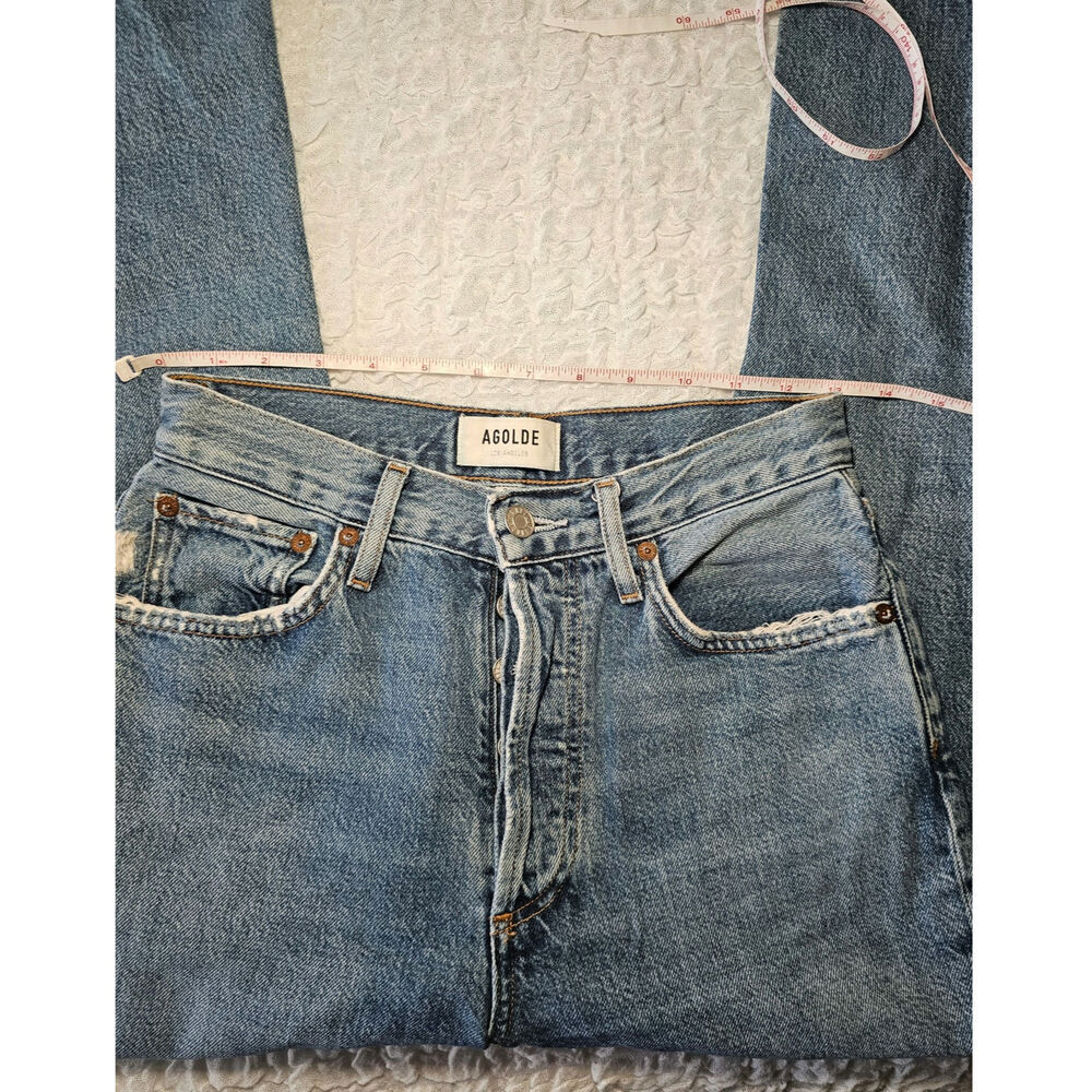 Agolde Riley Crop Straight Jeans High Rize size 24 - Picture 4 of 8